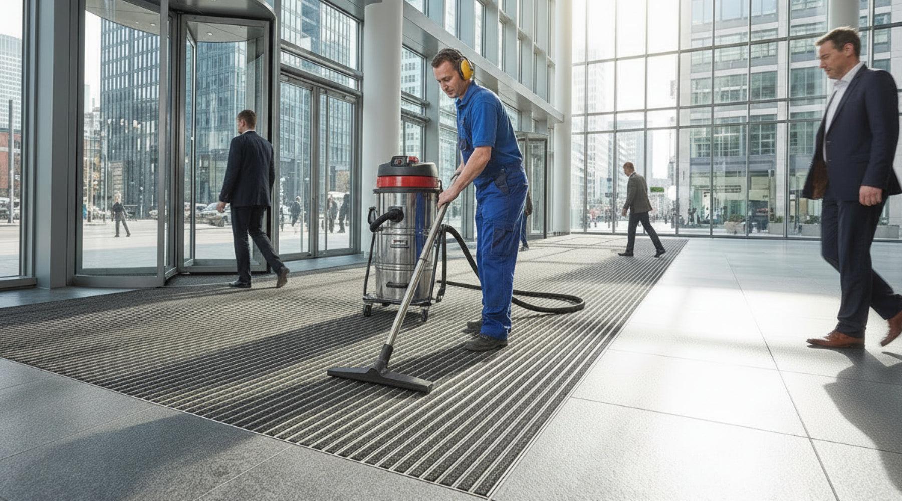 Professional office entrance with commercial carpets